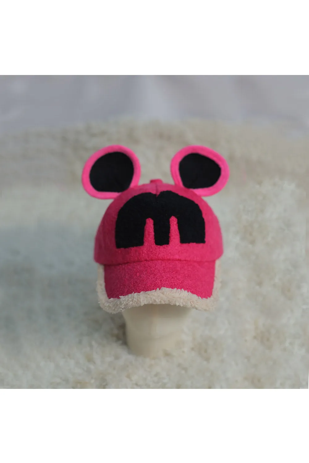 Pink mouse winter hat