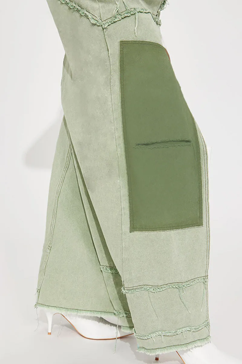 QG0456 Denim Maxi Long Skirt