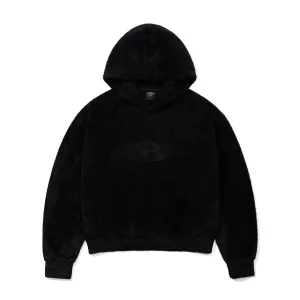 RABBIT FUR HOODIE BLACK