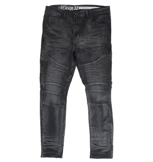 REASON WASHED DENIM JEANS BLACK - A1-850