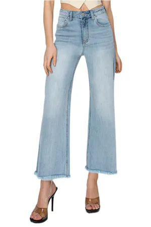 Risen High Waisted Wide Leg Jean