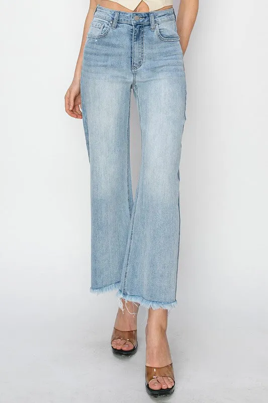 Risen High Waisted Wide Leg Jean