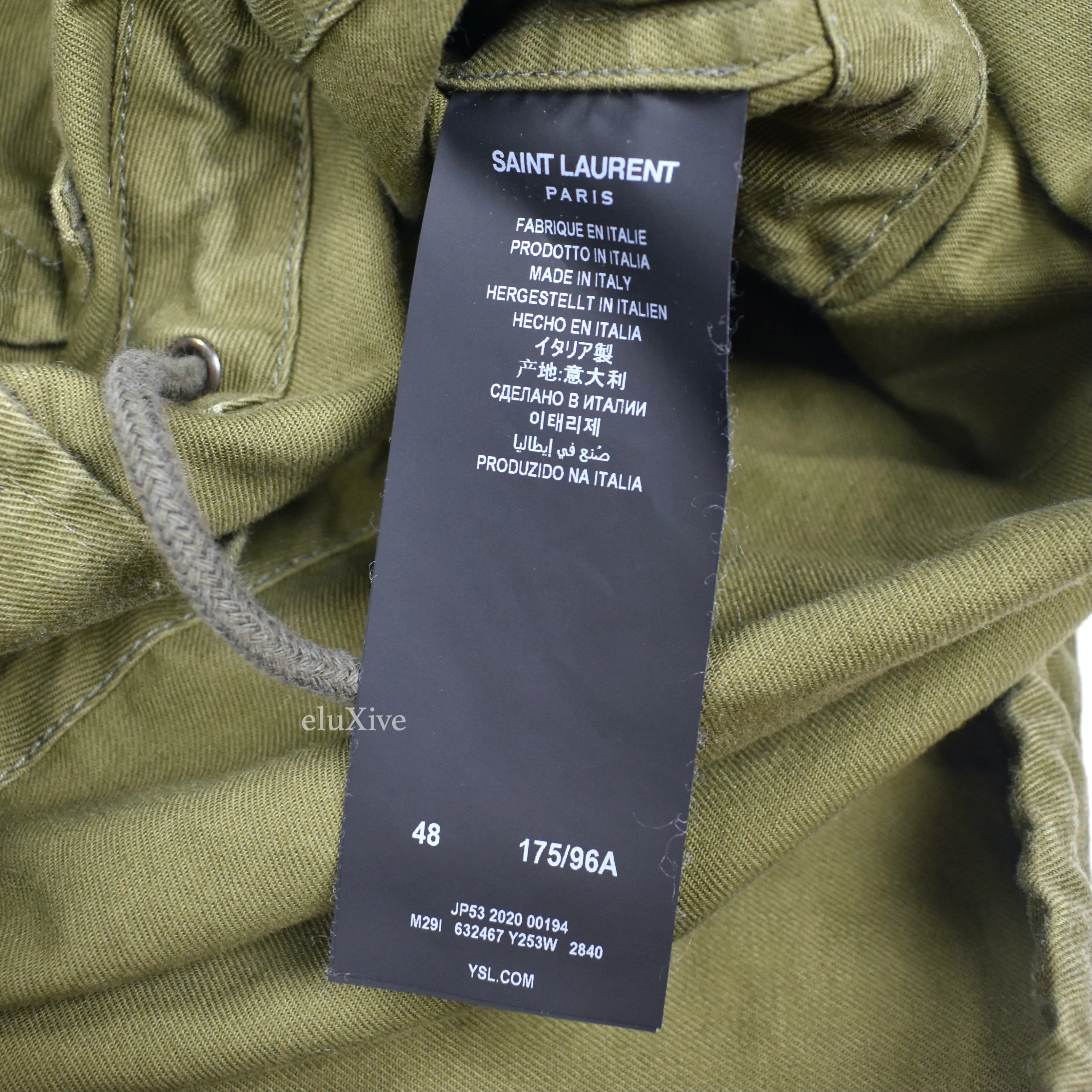 Saint Laurent - Olive Military Field Twill Duffle Coat