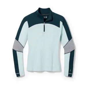 SmartWool Women's Classic Thermal Merino Base Layer Colorblock 1/4 Zip Boxed