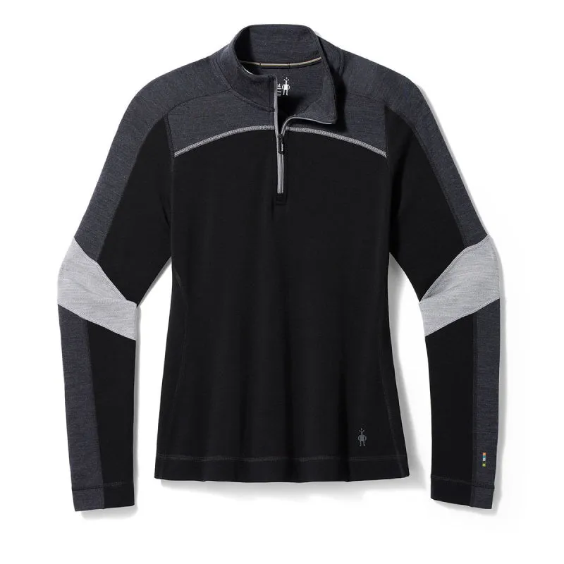 SmartWool Women's Classic Thermal Merino Base Layer Colorblock 1/4 Zip Boxed