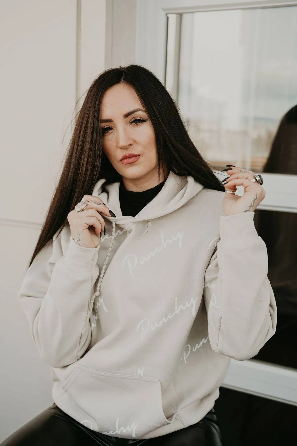 Tan Western Punchy Hoodie