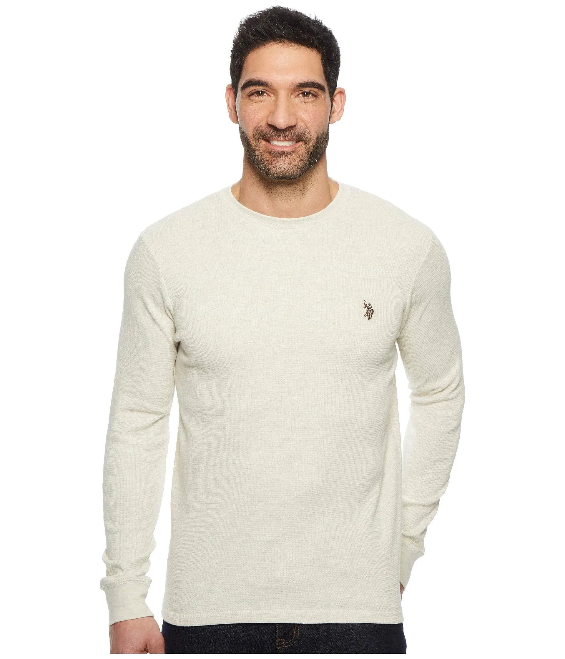 U.S. Polo Assn. Mens' Long Sleeve Crew Neck Solid Thermal Shirt