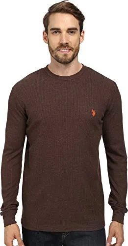 U.S. Polo Assn. Mens' Long Sleeve Crew Neck Solid Thermal Shirt