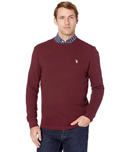 U.S. Polo Assn. Mens' Long Sleeve Crew Neck Solid Thermal Shirt
