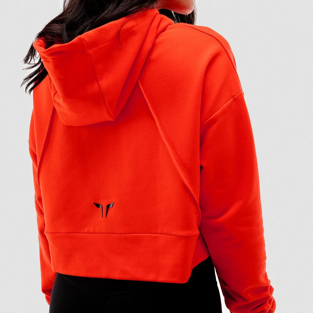 Vibe Crop Hoodie - Orange