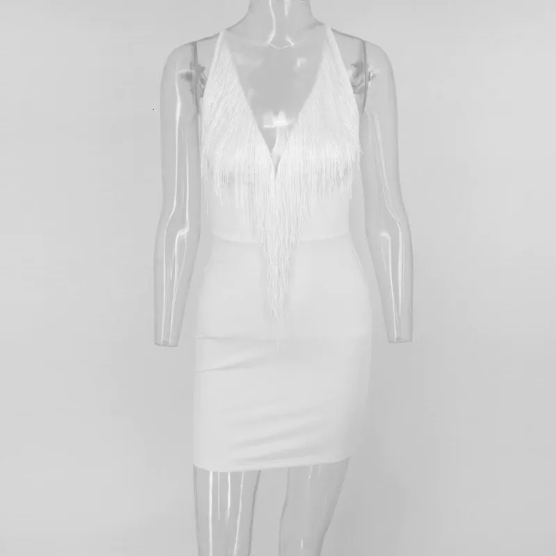 Women's Summer Backless Deep V-Neck Sequin Mini Dress