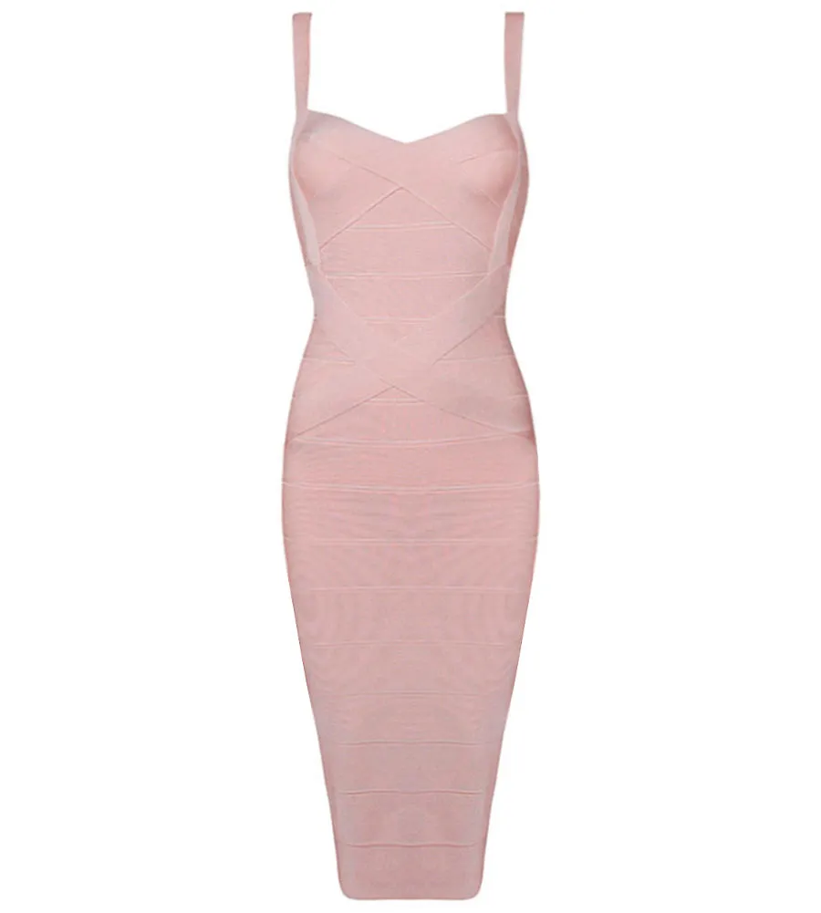 Women's Summer Sheath Midi V-Neck Sleeveless Dress