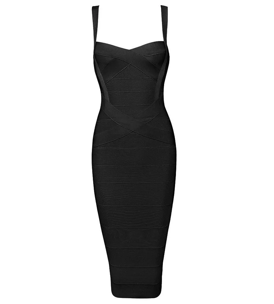 Women's Summer Sheath Midi V-Neck Sleeveless Dress