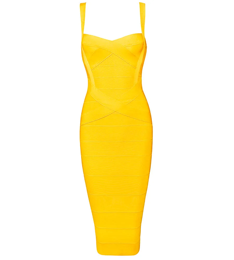 Women's Summer Sheath Midi V-Neck Sleeveless Dress