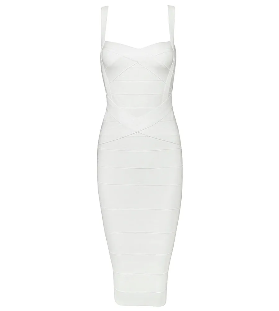 Women's Summer Sheath Midi V-Neck Sleeveless Dress